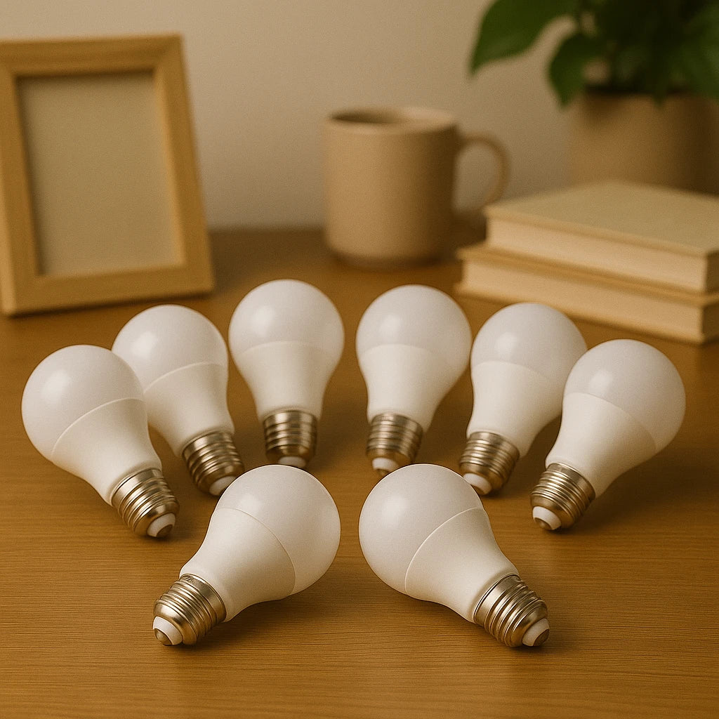 Pachet Promo 8 Becuri LED Ultra Economice (6+2 GRATIS), Consum Redus 90%, Iluminare Puternică, Durată 15 Ani